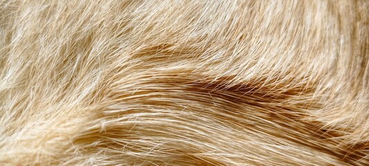 The texture of the light brown fur is soft.