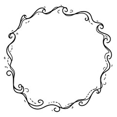 vintage frame with floral ornament