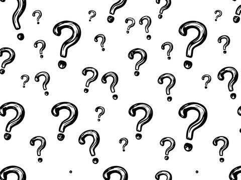 Set question mark seamless pattern