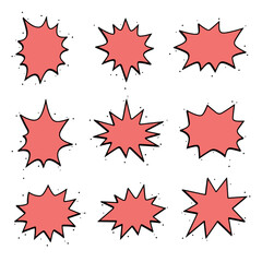 set of red stars