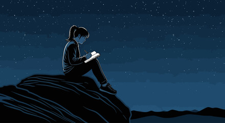 finding inspiration under the stars a young woman reflects and writes in her journal seeking creative clarity and personal growth in solitude