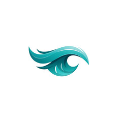 Abstract Blue Wave Logo Design