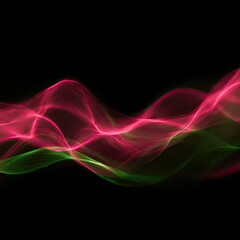 Fototapeta premium Abstract crimson and emerald smoke waves