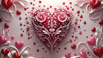 Large selection of invitation hearts, backgrounds, designs, noise, grain	