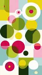 Abstract design with circles and squares