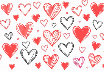 seamless pattern with hearts