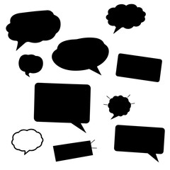 set of speech bubbles