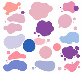 Vector illustration Colorful shapes, colorful speech bubbles