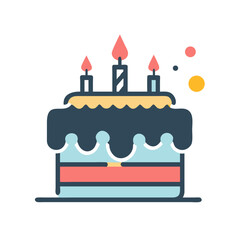 birthday cake vector icon