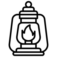 Lantern line icon