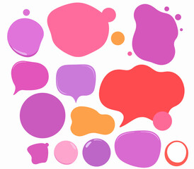 set of speech bubbles