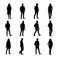 silhouettes of people
