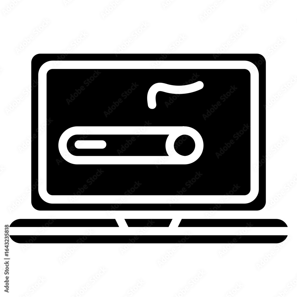 Poster online search icon vector image. can be used for coding and development.