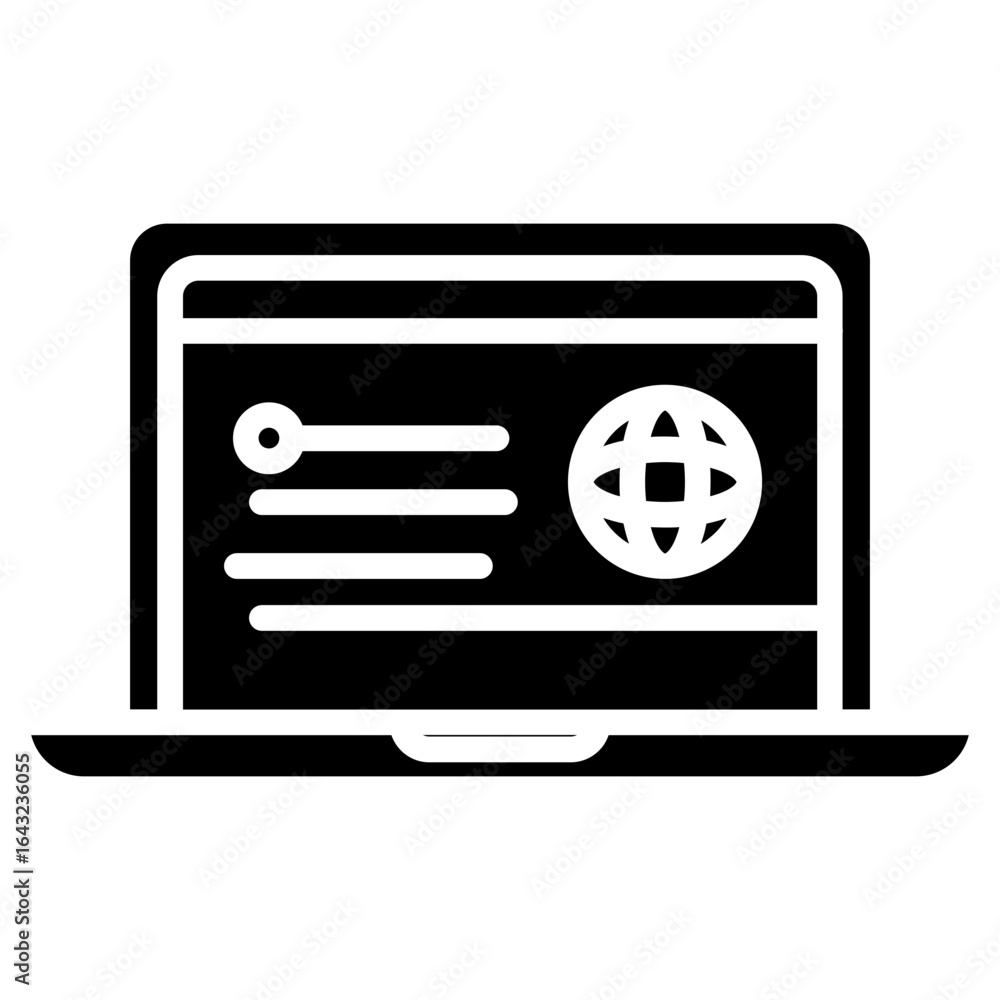 Poster online ads icon vector image. can be used for coding and development.