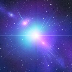 Fototapeta premium Peaceful texture deep stars environment nebula background blue