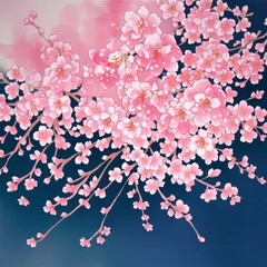 Wallpapers sweet bloom pattern red petals stone-fruit design