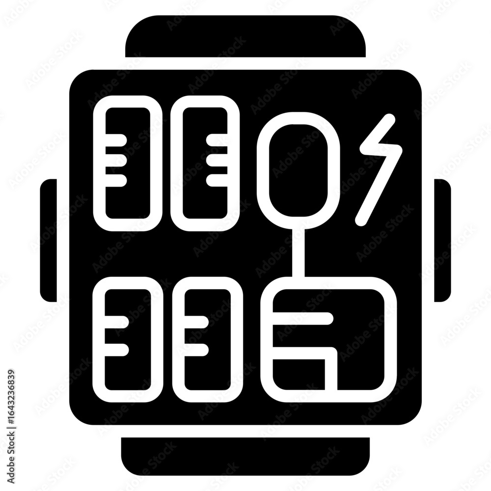 Poster fuse box icon vector image. can be used for electrician tools.