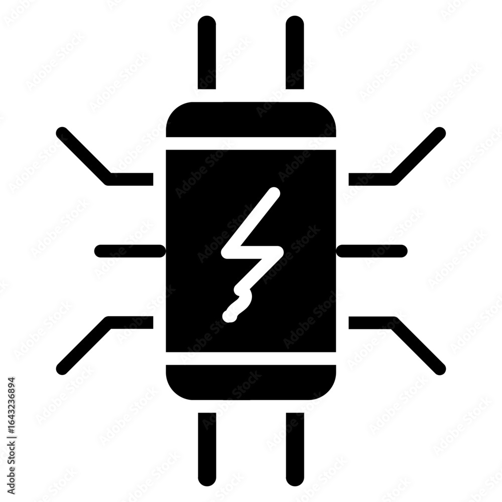 Poster fuse icon vector image. can be used for electrician tools.