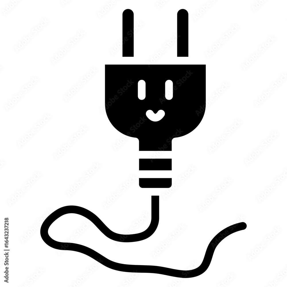 Poster extension cord icon vector image. can be used for electrician tools.