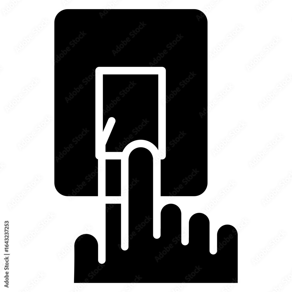 Poster on off switch icon vector image. can be used for electrician tools.