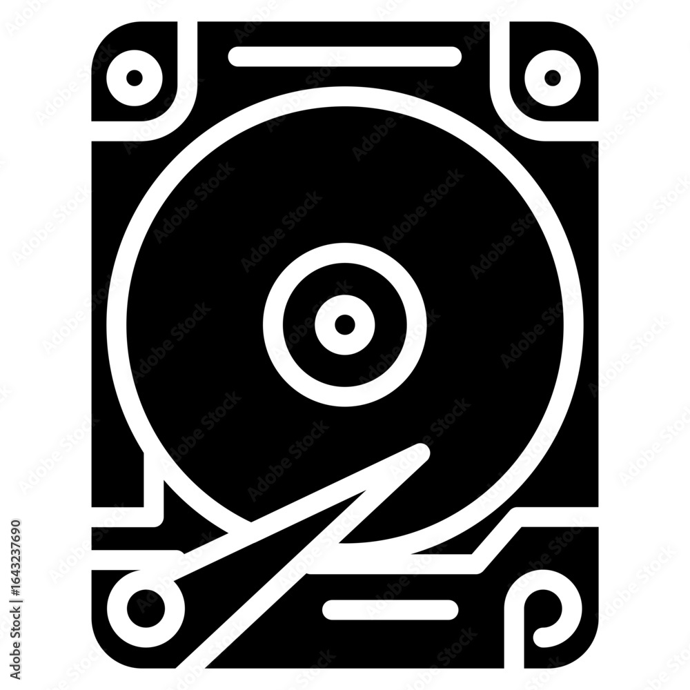 Poster hard disk icon vector image. can be used for web hosting.