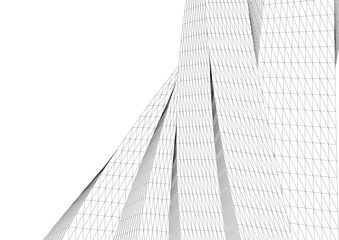 Abstract geometric background 3d drawing