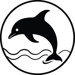 vector illustration of a dolphin