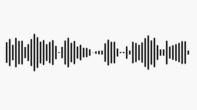 audio waves rhythm isolated on black background. white line audio wave visualization voice record,
line audio wave visualization transparent background, Sound Wave Animated In White Background.