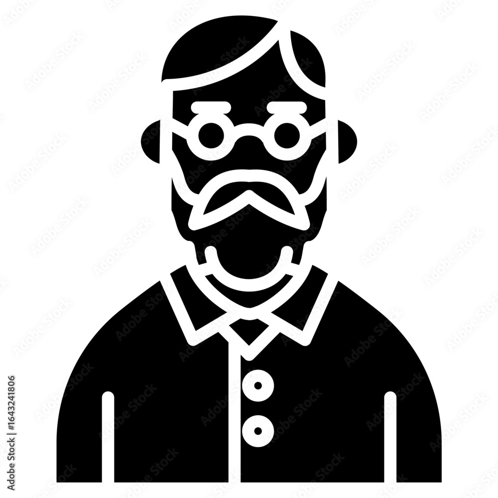Poster senior developer icon vector image. can be used for computer programming.