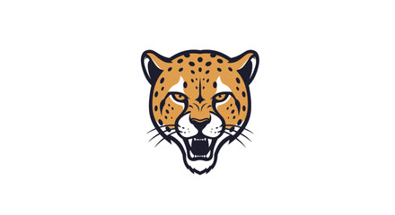 Tiger head vector illustration isolated on white background