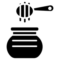 Honey icon vector image. Can be used for Spa.