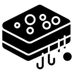 Sponge icon vector image. Can be used for Spa.