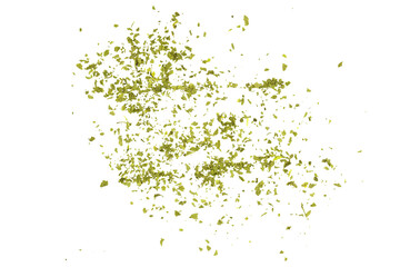 Dried parsley flying chopped herb pieces for garnish and seasoning