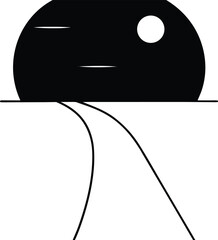 black and white contour