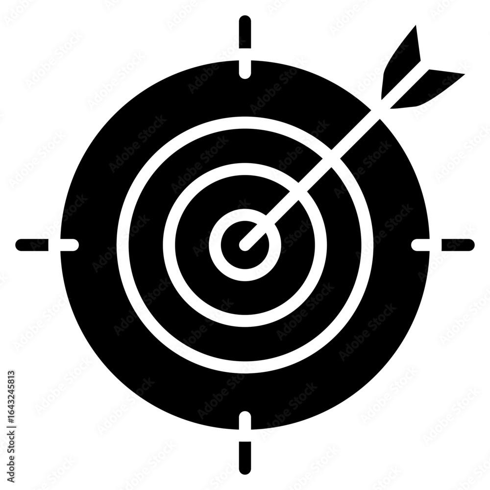 Poster SEO Target icon vector image. Can be used for Web Marketing.