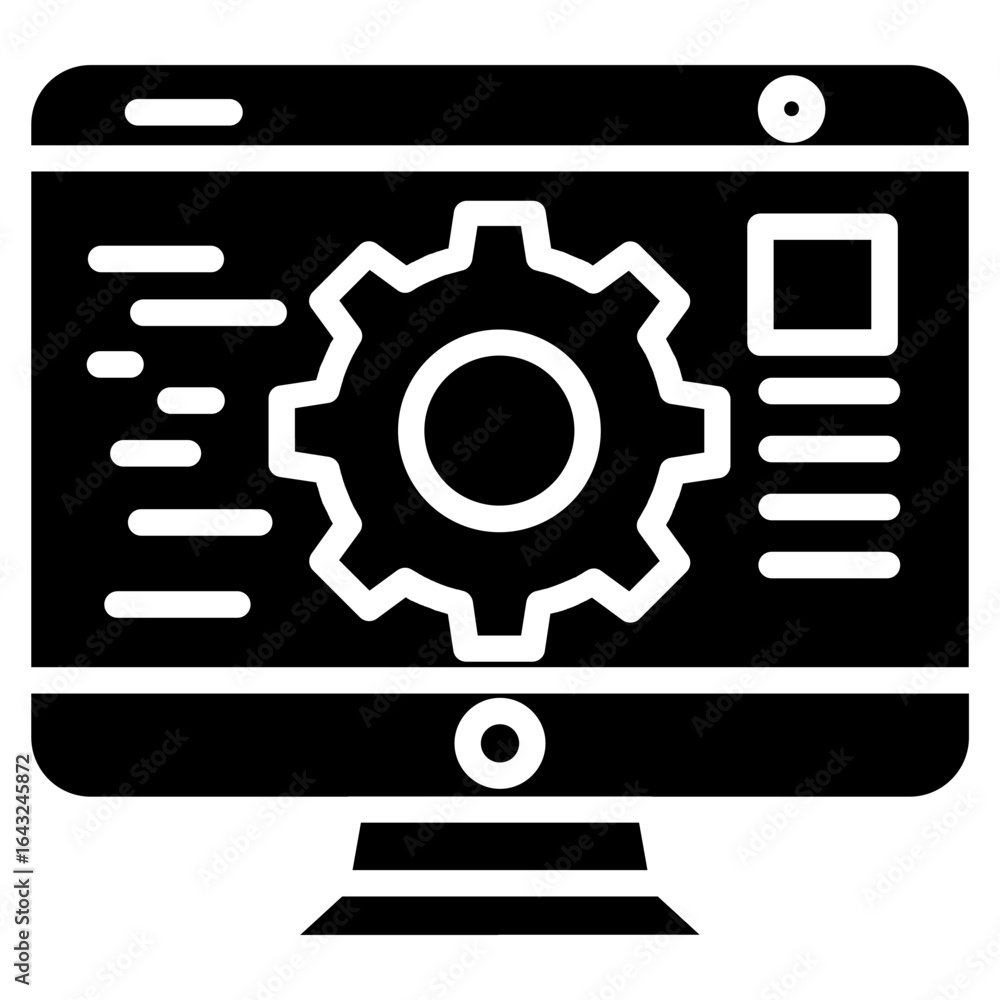 Fototapete web configuration icon vector image. can be used for web marketing.