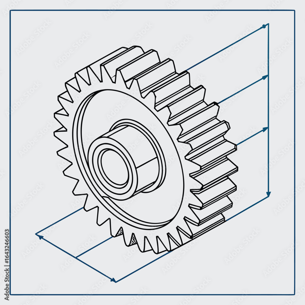Poster sky forge engines technical line schematic.