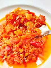 Spicy Chili Sauce, a Traditional Indonesian Condiment