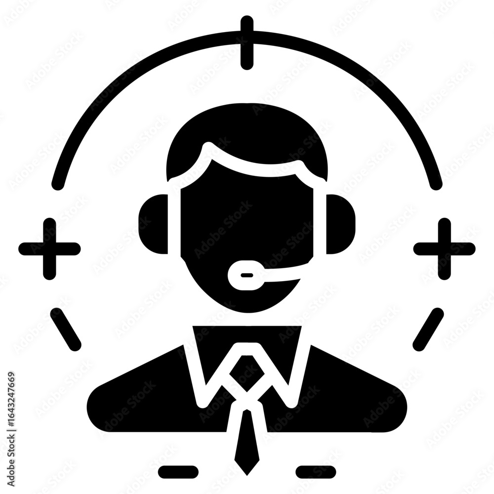 Poster call service icon vector image. can be used for shopping and ecommerce.