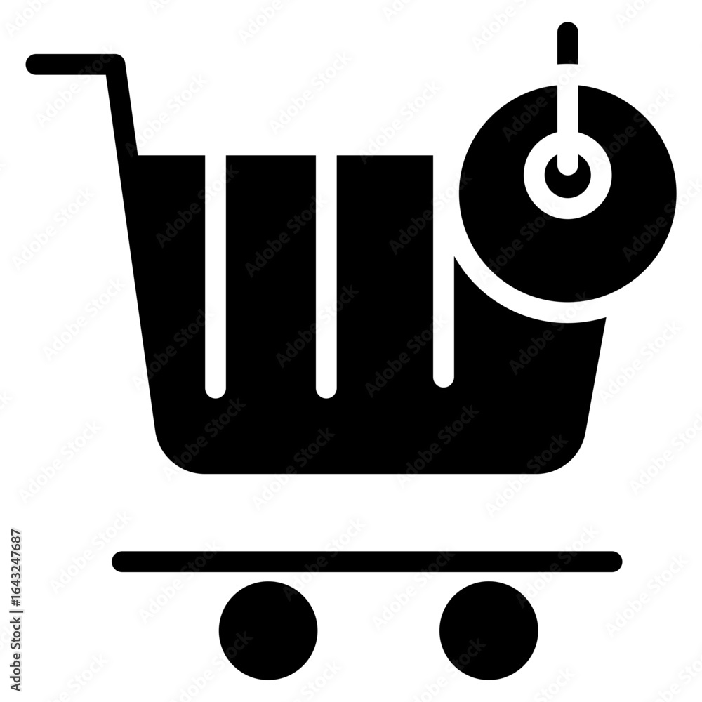 Poster cart tag icon vector image. can be used for shopping and ecommerce.
