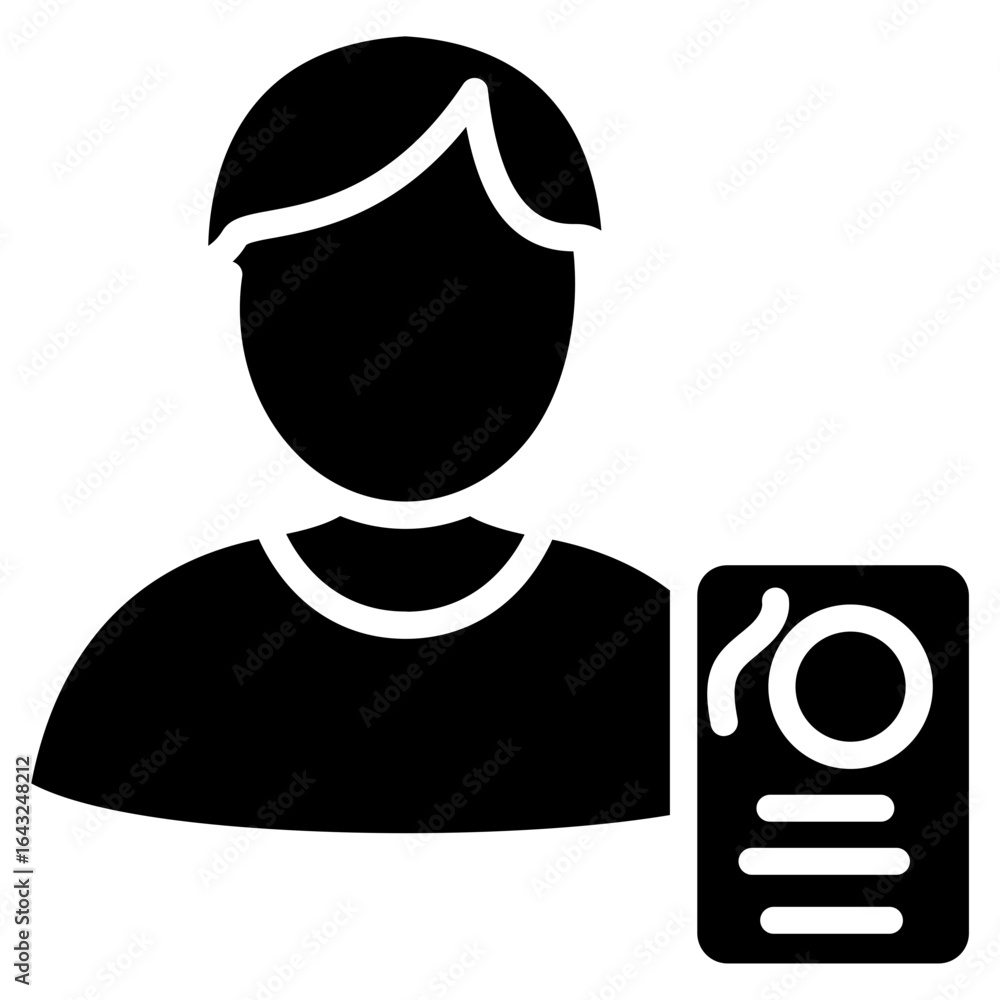 Poster user profile icon vector image. can be used for seo and web.