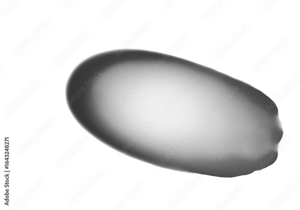 Poster abstract black paint brushstroke oval shape isolated on transparent background, representing smooth 