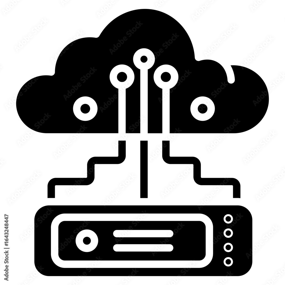Poster cloud storage icon vector image. can be used for seo and web.