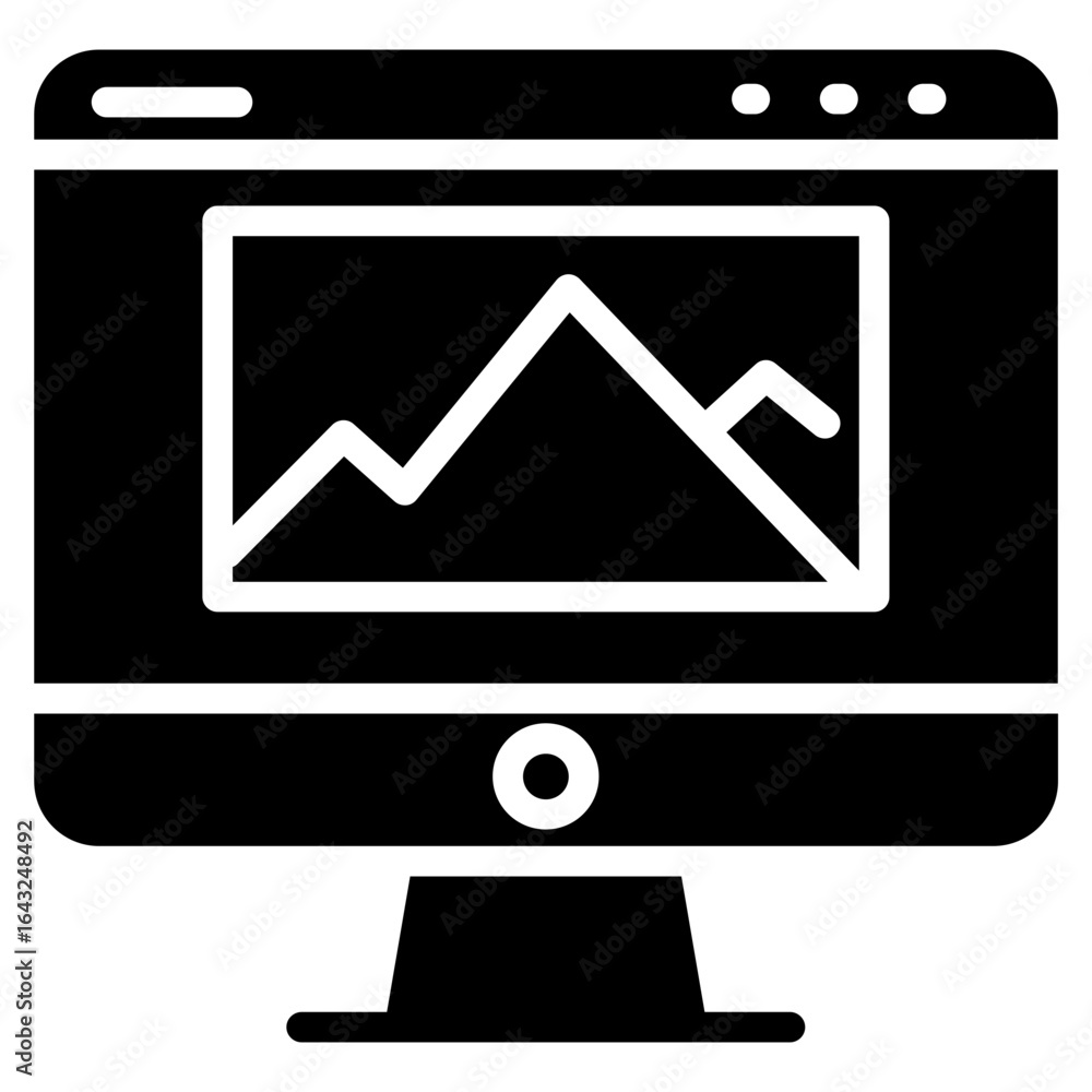 Poster web design icon vector image. can be used for seo and web.