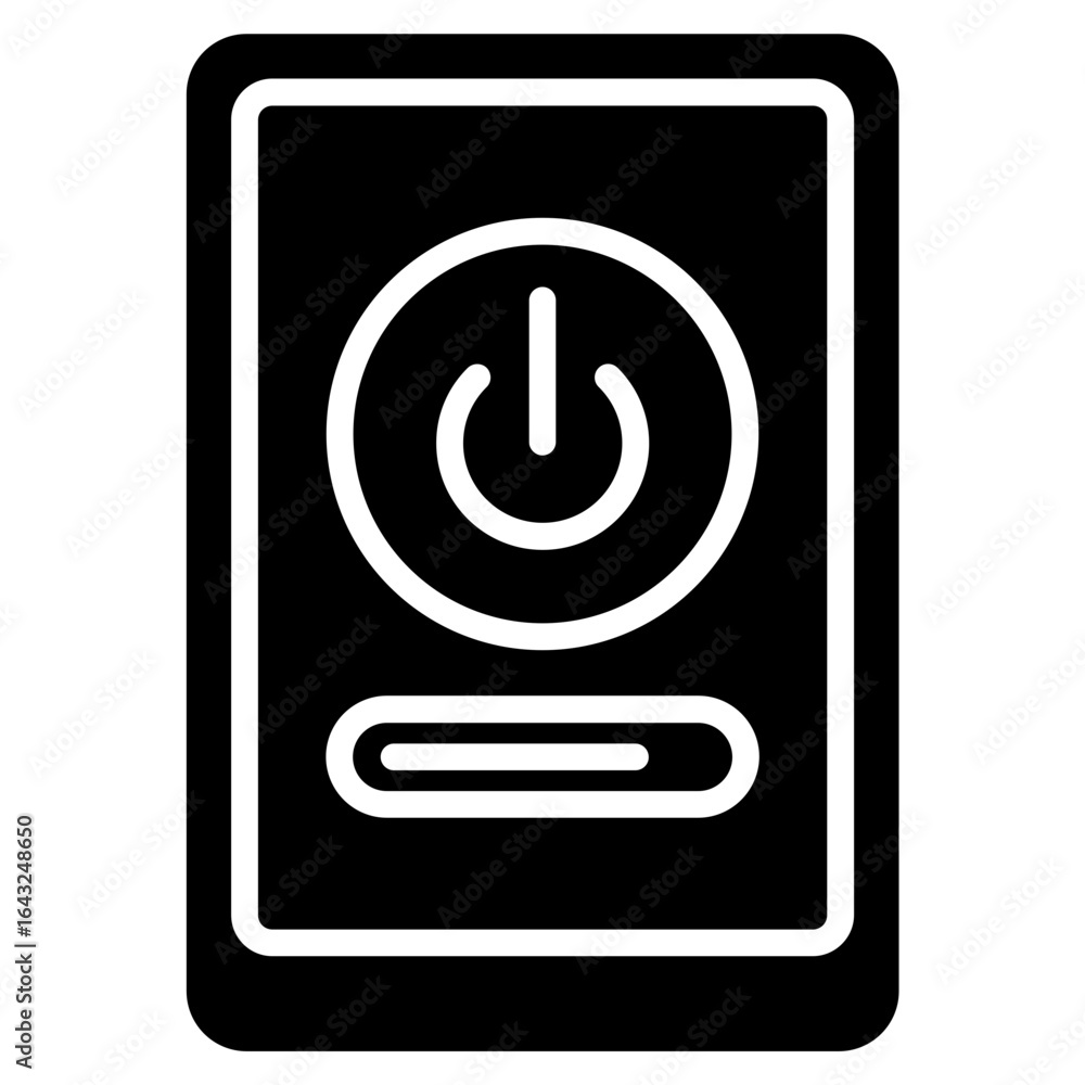 Poster power interface icon vector image. can be used for seo and web.