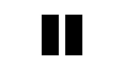 Letter I, black isolated silhouette