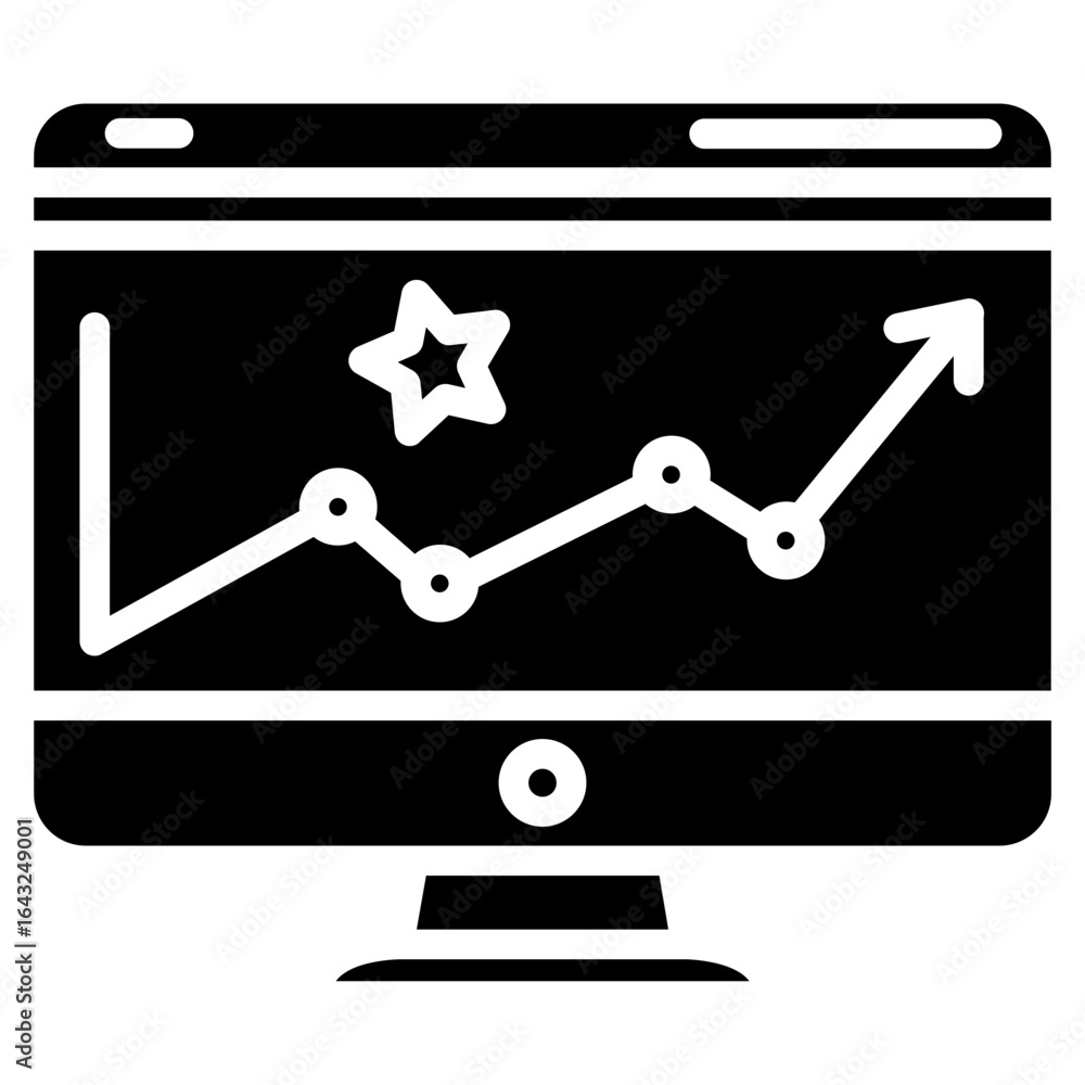 Poster website statistics icon vector image. can be used for seo and web.