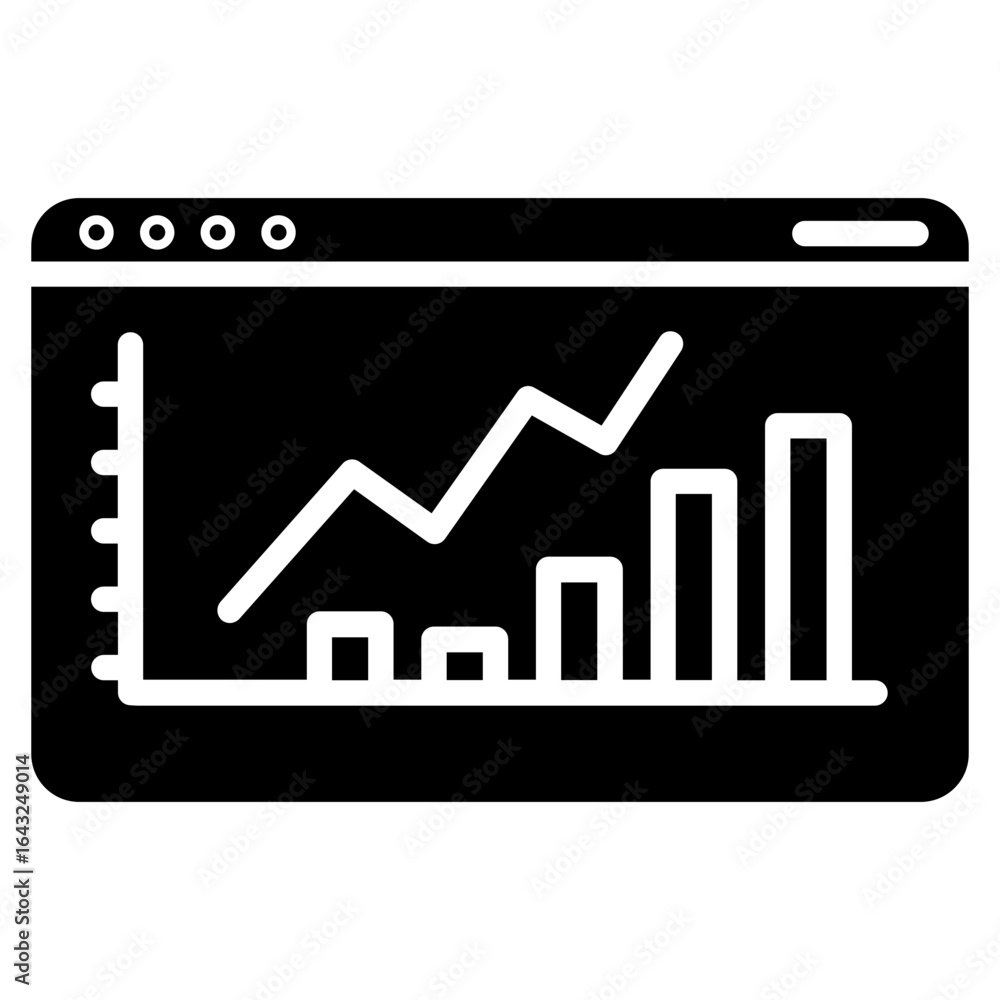 Poster analytics icon vector image. can be used for project management.