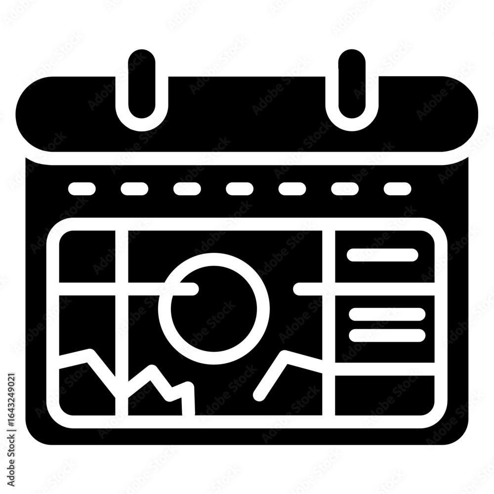 Aufkleber schedule icon vector image. can be used for project management.
