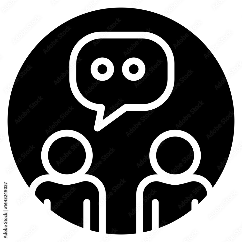 Poster conversation icon vector image. can be used for project management.